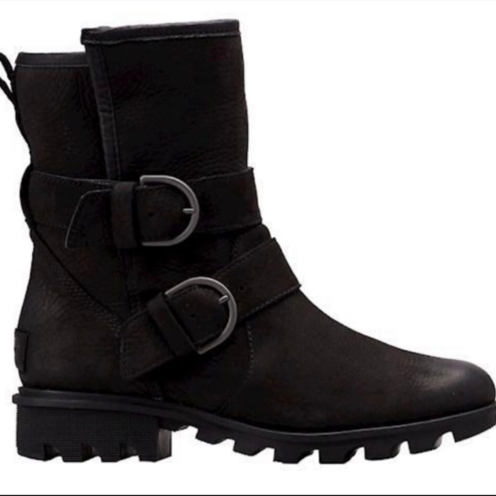 Sorel Phoenix Leather Boots- Black- Size 9.5
